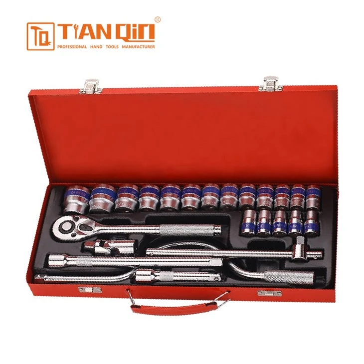 24 PCS Bow Wrench Socket Set(Tin Box Packaging)(Blue Stripe) 24 PCS Bow Wrench Socket Set(Tin Box Packaging)(Blue Stripe)
